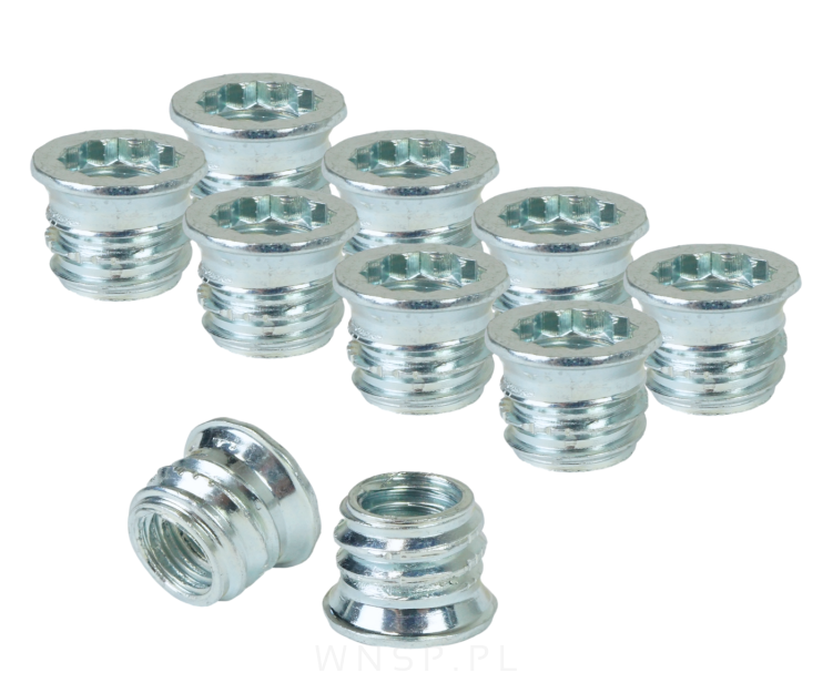 Mufa wkręcana z kołnierzem M8 x 10 mm na torx / klucz