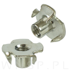 Nakrętka pazurkowa wbijana M6 X 9 mm kłowa 10 sztuk, wbijana do drewna - 7