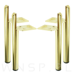 Noga stalowa PIN 18 CM, z blachą montażową, złota - 4