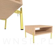 Noga stalowa PIN 18 CM, z blachą montażową, złota - 5