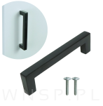 Uchwyt meblowy 96 mm Quadro, czarny, loft do szafki szuflady kuchennej - 4