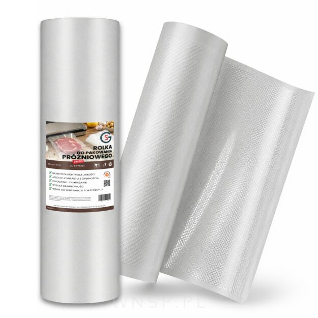 30 CM X 6 M - Moletowana rolka do pakowania próżniowego
