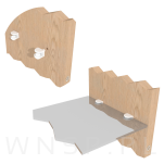 Biała podpórka do półki szklanej 20 sztuk, wspornik półki, podpórka na wkręt do boku - 4