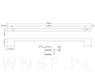 Uchwyt meblowy Wide 256 mm czarny - 2