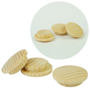Zaślepki drewniane 100 sztuk do otworu Ø 15 mm jesion, surowe