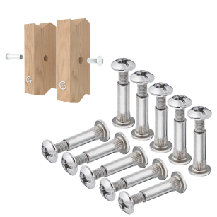 100 x Złącze meblowe śrubowe Ø 5 mm M4 (30 - 40 MM) do szafek, płyt meblowych