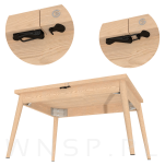 Średnia klamra do blatów stołu 4 sztuki,  32 X 89 mm, 2 częściowa czarna - 3