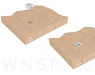 Nakrętka pazurkowa M10 x 13 mm, kłowa stalowa 100 sztuk kotwa wbijana do drewna - 7