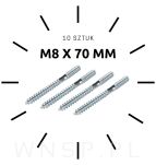 M8 X 70 mm, szpilka dwustronna 30/70 - 2