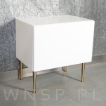 Noga stalowa stożek 23 cm cm, z blachą montażową, złoty antyczny - 8