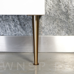 Noga stalowa stożek 23 cm cm, z blachą montażową, złoty antyczny - 2