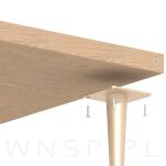 Noga stalowa stożek 23 cm cm, z blachą montażową, złoty antyczny - 10