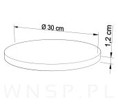 Podkład pod tort Ø 30 cm okrągły, dekoracja na urodziny gruby sztywny biały - 2