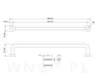 Uchwyt meblowy Sirmione 192 mm czarny - 2
