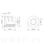 M6 X 12 mm, Mufa wkręcana - 3