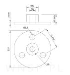 10x Nakrętka M6 x 9 mm z kołnierzem 37 mm do przykręcania, stal, ocynk - 2