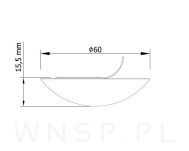 Odbojnik do ściany samoprzylepny fi 60 mm - brązowy - 3