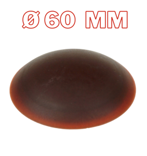 Odbojnik do ściany samoprzylepny fi 60 mm - brązowy