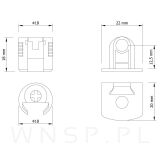 Złącze CS-M do płyty 20-25 mm, 2 elementy - 2