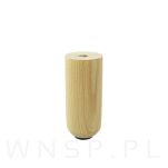 Nóżka bukowa lakierowana 15 cm, walcowa 45 mm z blachą - 9