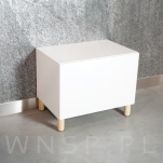 Nóżka bukowa lakierowana 15 cm, walcowa 45 mm z blachą - 12