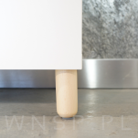 Nóżka bukowa lakierowana 15 cm, walcowa 45 mm z blachą - 3