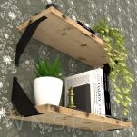 Nowoczesne wsporniki na krawędź półki ściennej 2 sztuki, FLEX 15 x 15 cm - 6