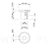 M6 X 10 mm, nakrętka Ericsona płaska - 2