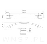 Uchwyt meblowy CIF 128 mm czarny - 2