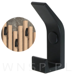 Haczyki na ubrania podwójny 5 sztuk, Wieszak przykręcany, lamele, loft, czarny - 5