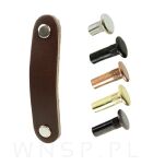 Uchwyt skórzany brąz w zestawie - rozstaw 128 mm - 8