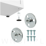 Nakrętka M8 x 10 mm z dużym kołnierzem Ø 37 mm do przykręcania, zestaw z wkrętami - 4