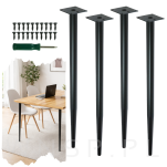 Zestaw czarnych metalowych nóg meblowych 71 cm – elegancja i funkcjonalność - 4