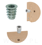 M6 X 15 mm - Nakrętka mufa do drewna typ DC - 4