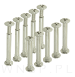 10 x Złącze meblowe śrubowe Ø 5 mm M4 (35 - 45 MM) do szafek, płyt meblowych - 3