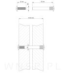 10 x Złącze meblowe śrubowe Ø 5 mm M4 (35 - 45 MM) do szafek, płyt meblowych - 2