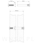 10 x Złącze meblowe śrubowe Ø 5 mm M4 (36 - 46 MM) do szafek, płyt meblowych - 2