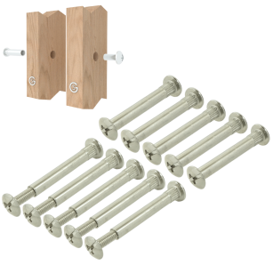 10 x Złącze meblowe śrubowe Ø 5 mm M4 (35 - 45 MM) do szafek, płyt meblowych