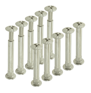 10 x Złącze meblowe Ø5 mm M4 x 35-45 mm, nikiel