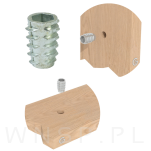 Nakrętka M8 X 20 mm - mufa do drewna typ NC - 4