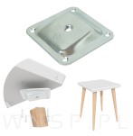 Duże mocowanie skośne do nóg 100 sztuk, blacha do nogi skośnej meblowej M8, 10 stopni - 4