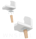 Duże mocowanie skośne do nóg 100 sztuk, blacha do nogi skośnej meblowej M8, 10 stopni - 5