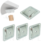 Duże mocowanie skośne do nóg 100 sztuk, blacha do nogi skośnej meblowej M8, 10 stopni - 6