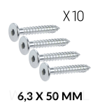 Wkręt HWI 6,3 X 50 mm, SW4, ocynk biały - 8