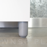 Nóżka bukowa szary mat 15 cm, walcowa 60 mm z blachą - 3