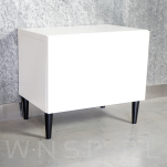 Noga bukowa prosta, stożek 8 cm, czarna - 6