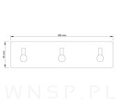 Potrójny haczyk, uchwyt, wieszak czarny, samoprzylepny - 6