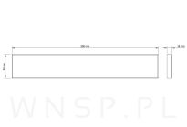 Listwa ścienna, na haczyki lub wieszaki 500 x 80 x 18 mm, surowa - 2