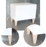 Noga bukowa surowa stożek kwadrat 60/30 mm, 25 cm - 4