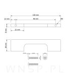 Uchwyt meblowy Verona 96 mm czarny - 2